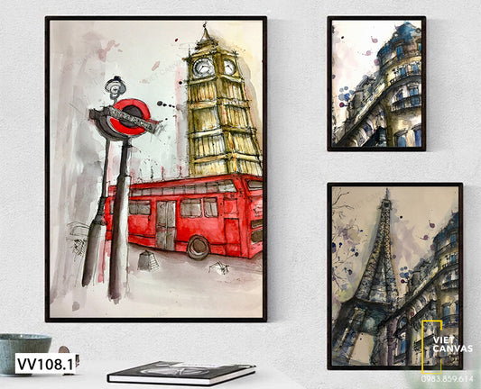 Bộ 3 Tranh Những Địa Danh Nổi Tiếng - VV108.1