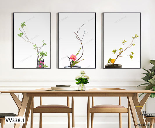 Bộ 3 Tranh Những Nhành Hoa Nở - VV338.1