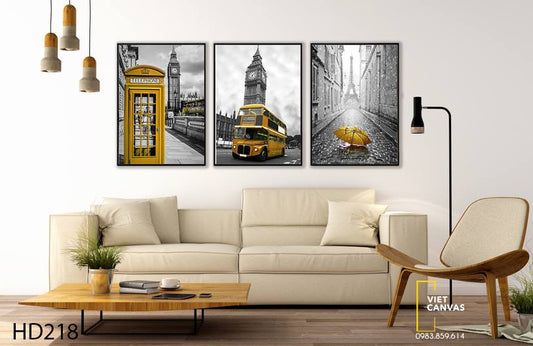 Bộ 3 Tranh Paris And London - HD218