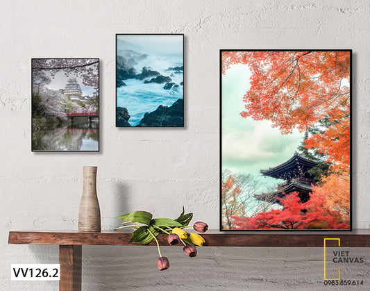 Bộ 3 Tranh Phong Cảnh Thiên Nhiên Tuyệt Đẹp - VV126.2