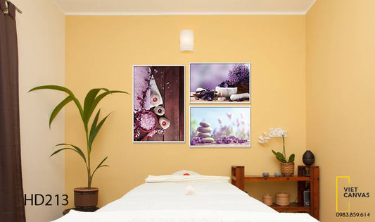 Bộ 3 Tranh Hoa Tím Lãng Mạn - HD213