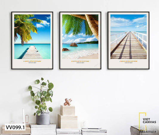 Bộ 3 Tranh Thiên Đường Ở Biển - VV099.1
