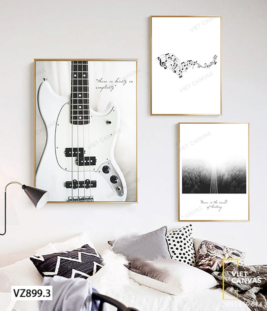 Bộ 3 Tranh Tiếng Đàn - VZ899.3