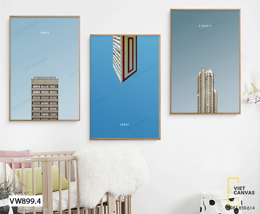 Bộ 3 Tranh Tòa Nhà Cao Tầng - VW899.4