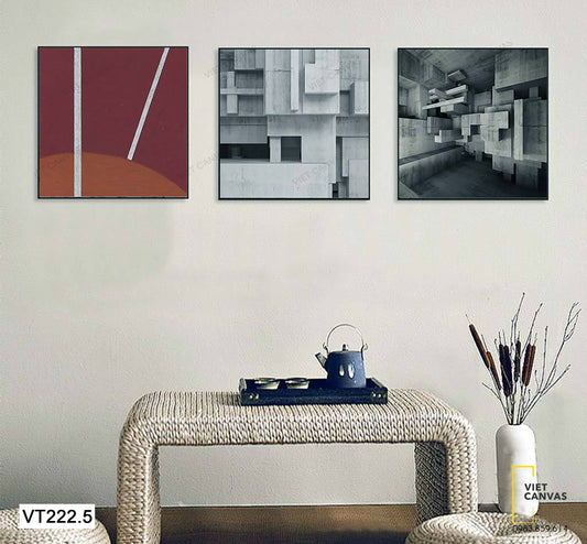 Bộ 3 Tranh Trừu Tượng - VT222.5