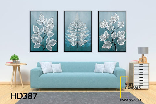 Bộ 3 Tranh Vẻ Đẹp Của Lá - HD387