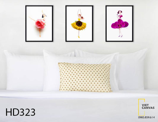 Bộ 3 Tranh Cô Gái Nhảy Múa - HD323