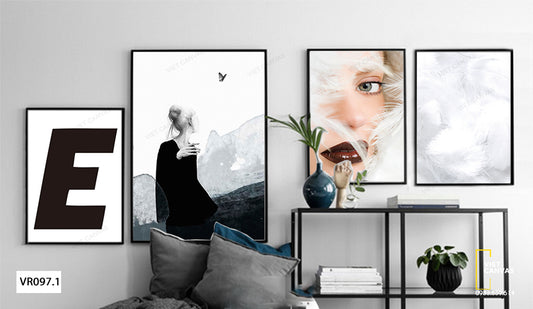 Bộ 4 Tranh Cô Gái - VR097.1