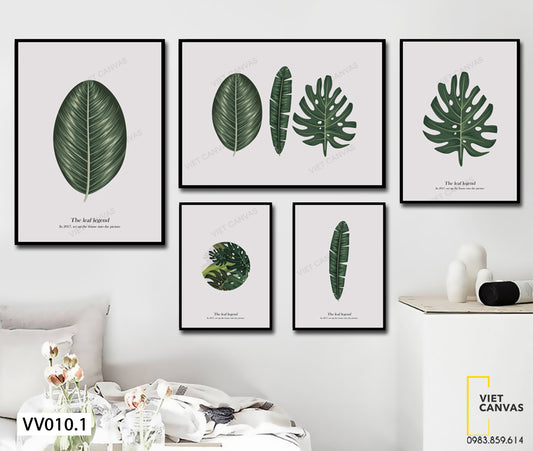 Bộ 5 Tranh Những Chiếc Lá Xanh - VV010.1