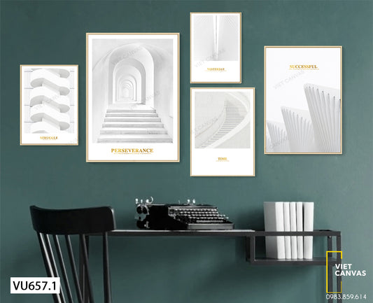 Bộ 5 Tranh Những Kiến Trúc Trắng - VU657.1