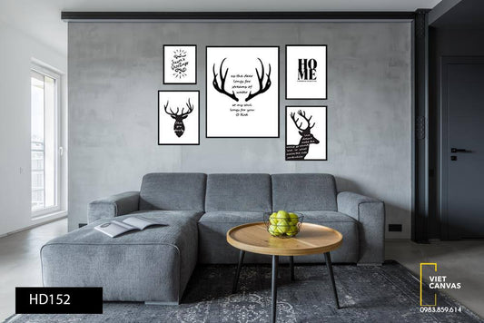 Bộ 5 Tranh Hươu Và Quotes - HD152