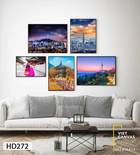 Bộ 5 Tranh Thành Phố Seoul - HD272