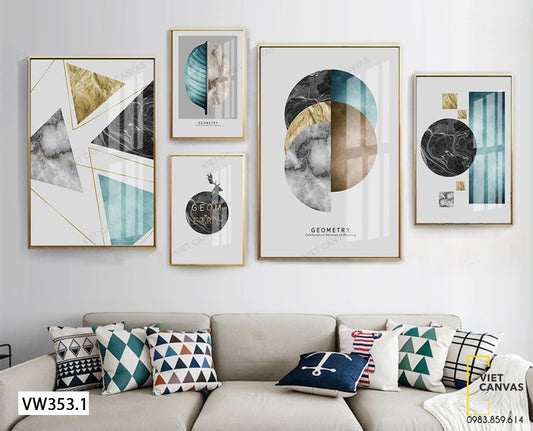 Bộ 5 Tranh Vũ Trụ Và Sắc Màu - VW353.1