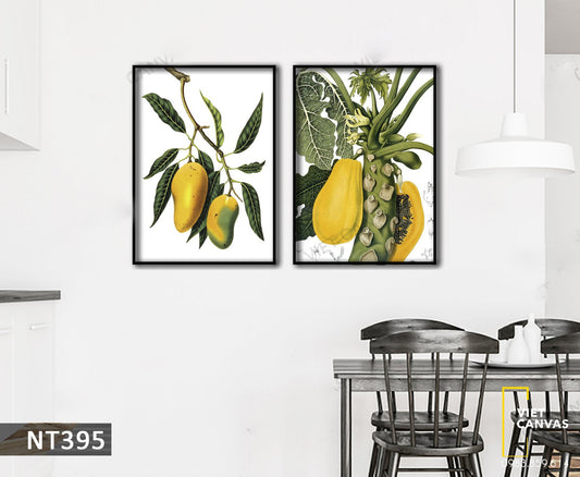 Bộ 2 Tranh Cây Đu Đủ Và Nhành Xoài - NT395