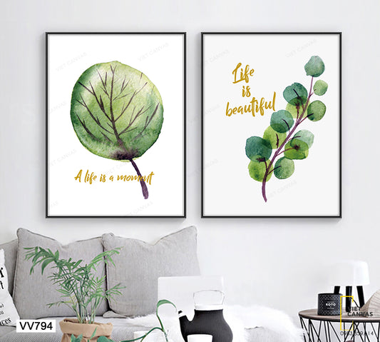 Bộ 2 Tranh Lá Cây - VV794
