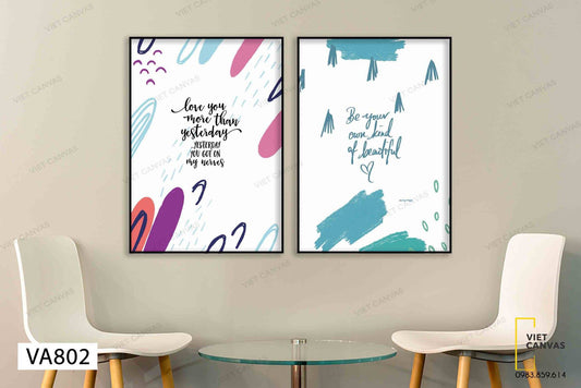 Bộ 2 Tranh Quotes - VA802