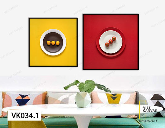 Bộ 2 Tranh Bánh Và Trái - VK034.1