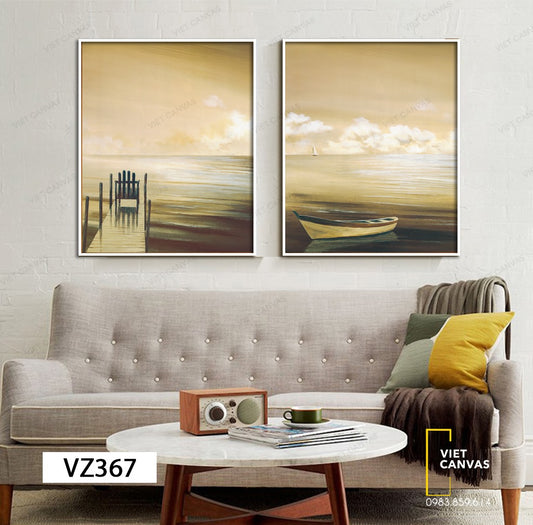 Bộ 2 Tranh Biển Chiều Tà - VZ367