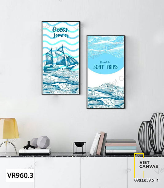 Bộ 2 Tranh Biển Và Thuyền - VR960.3