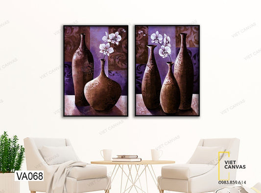 Bộ 2 Tranh Bình Lan Tím - VA068