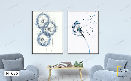 Bộ 2 Tranh Bồ Công Anh Trong Gió - NT685