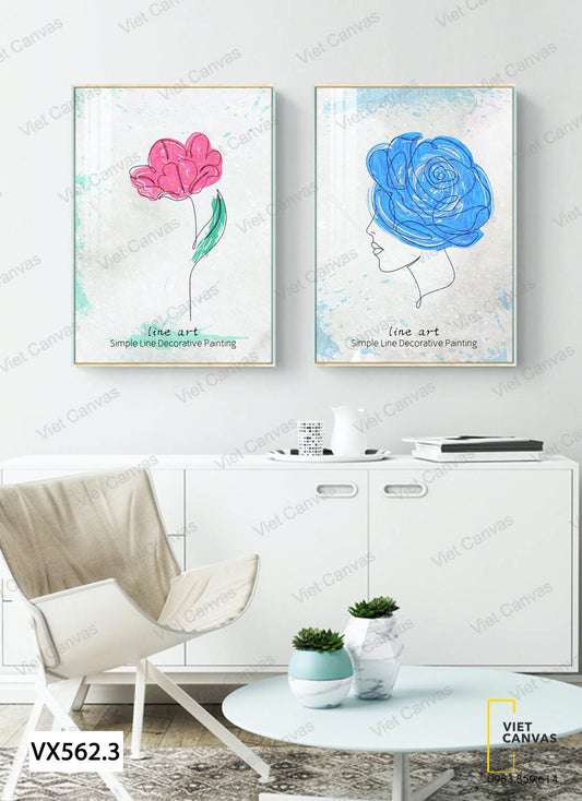 Bộ 2 Tranh Bông Hoa Nở Rộ - VX562.3