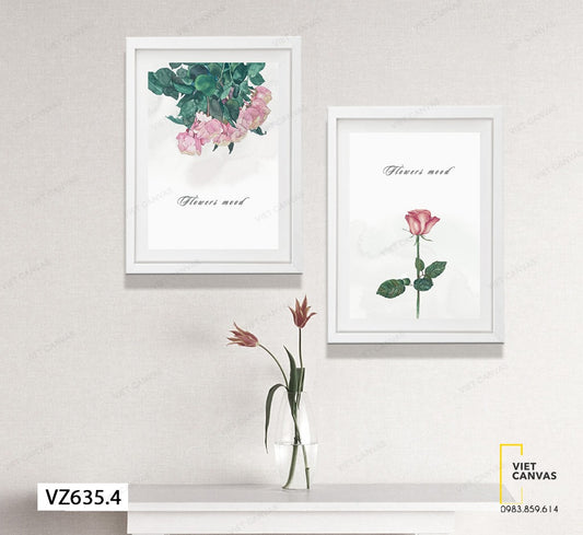 Bộ 2 Tranh Bông Hoa Ấn Tượng - VZ635.4