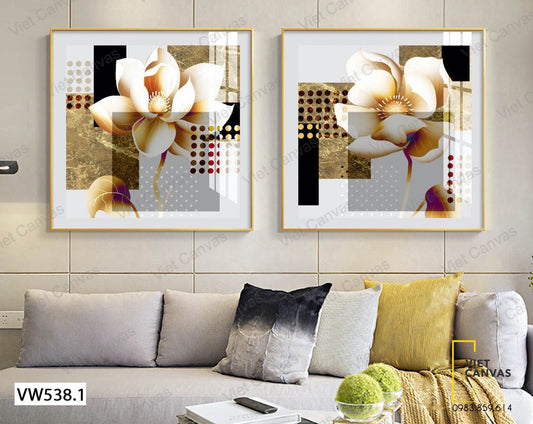 Bộ 2 Tranh Bông Hoa Tinh Tế - VW538.1