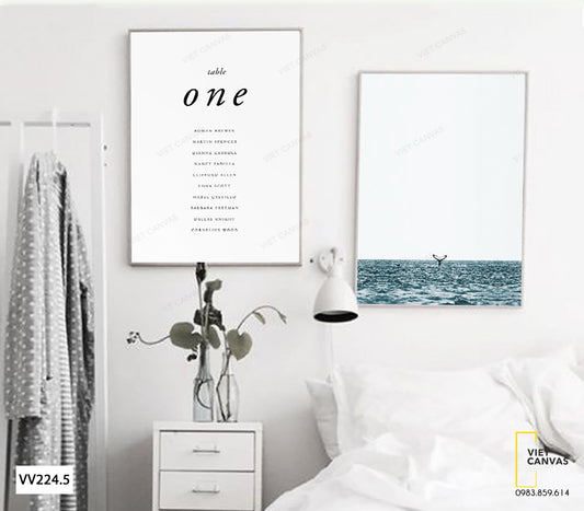 Bộ 2 Tranh Biển Cả Và Quotes - VV224.5