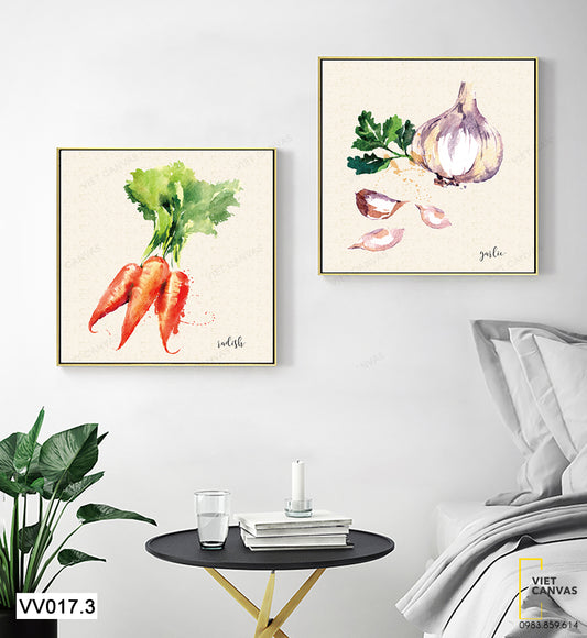 Bộ 2 Tranh Cà Rốt Và Tỏi - VV017.3