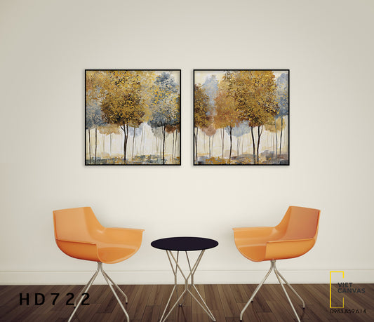 Bộ 2 Tranh Rừng Cây Vàng - HD722
