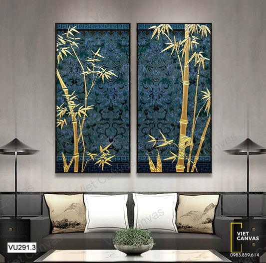 Bộ 2 Tranh Cây Tre Trúc - VU291.3