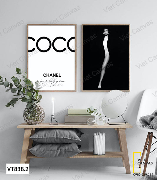 Bộ 2 Tranh Chanel Và Cô Gái - VT838.2