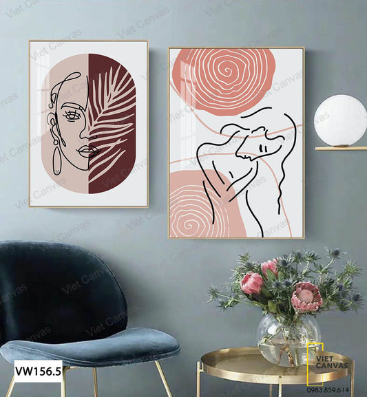 Bộ 2 Tranh Hình Ảnh Cô Gái - VW156.5