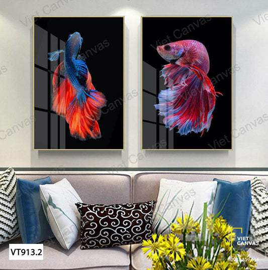 Bộ 2 Tranh Chú Cá Sắc Màu - VT913.2