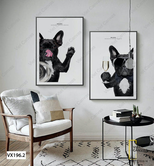 Bộ 2 Tranh Chú Chó Siêu Ngầu - VX196.2