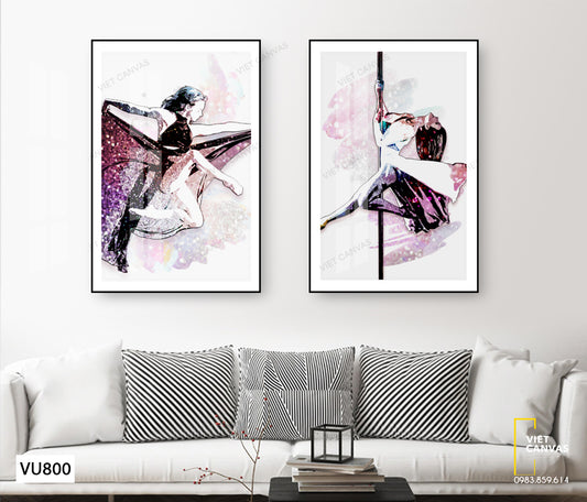 Bộ 2 Tranh Nữ Vũ Công - VU800