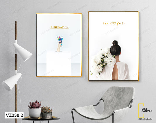 Bộ 2 Tranh Cô Gái Dịu Dàng - VZ038.2