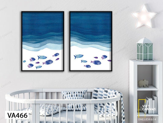 Bộ 2 Tranh Đàn Cá Của Đại Dương - VA466