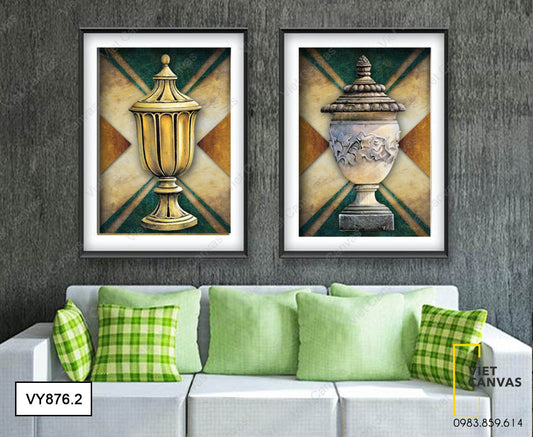 Bộ 2 Tranh Đồ Vật Cổ Kính - VY876.2
