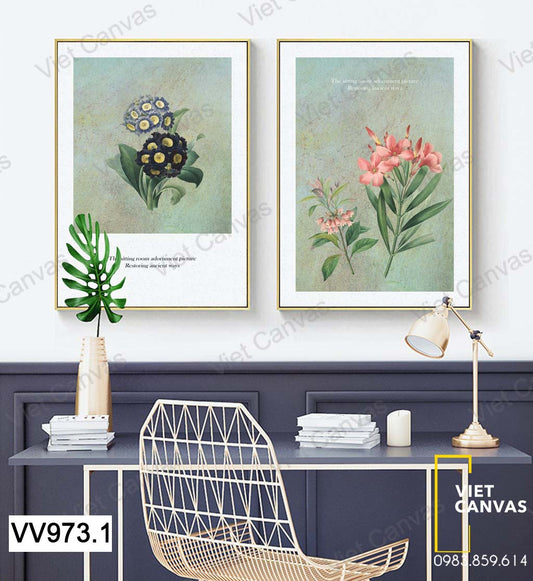 Bộ 2 Tranh Những Cây Hoa - VV973.1