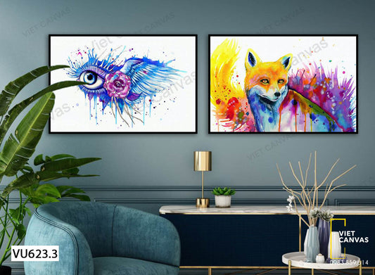 Bộ 2 Tranh Đôi Mắt Và Con Cáo - VU623.3