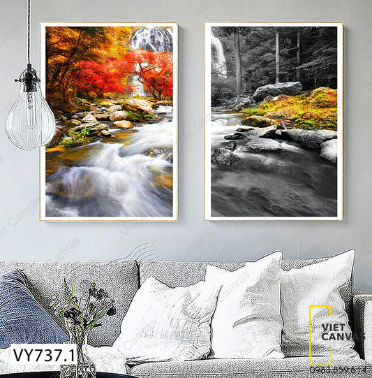 Bộ 2 Tranh Thác Nước - VY737.1