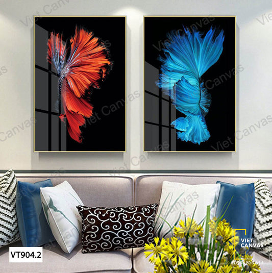 Bộ 2 Tranh Đuôi Cá Sắc Màu - VT904.2