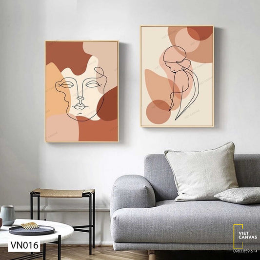 Bộ 2 Tranh Đường Vẽ Phác Hoạ - VN016