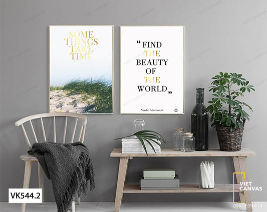 Bộ 2 Tranh Cây Cỏ Và Quotes - VK544.2