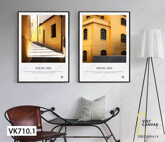 Bộ 2 Tranh Góc Phố Vắng - VK710.1