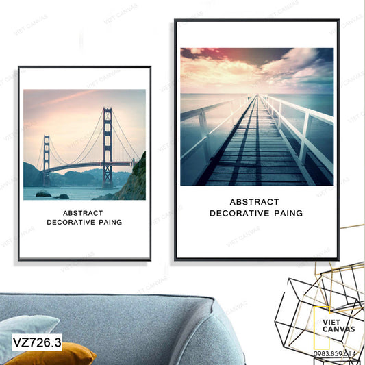 Bộ 2 Tranh Cầu Và Đường Ra Biển - VZ726.3