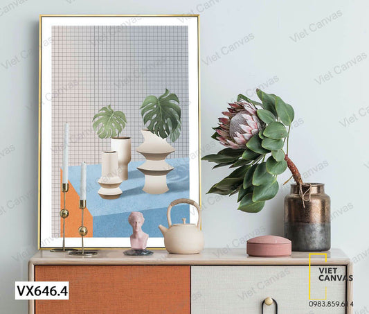 Bộ 2 Tranh Hai Chậu Cây - VX646.4