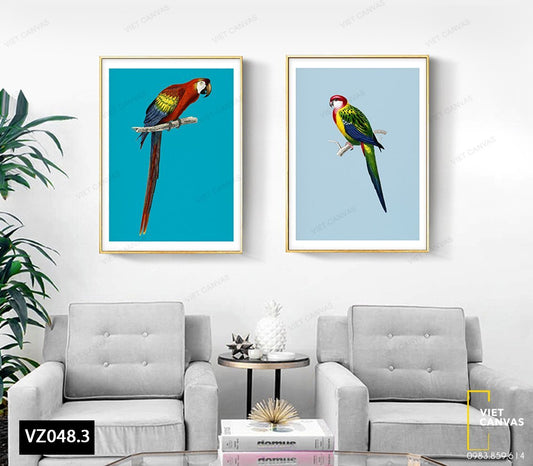 Bộ 2 Tranh Hai Chú Vẹt - VZ048.3